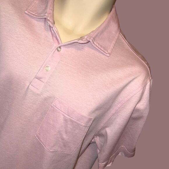 Peter Millar Pink Crown Cool Short Sleeve Golf Polo Size Large #51 - Picture 2 of 6